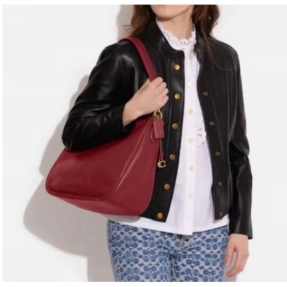 Coach Cary Shoulder Bag. Like new. Rare color - Red. - Picture 14 of 14